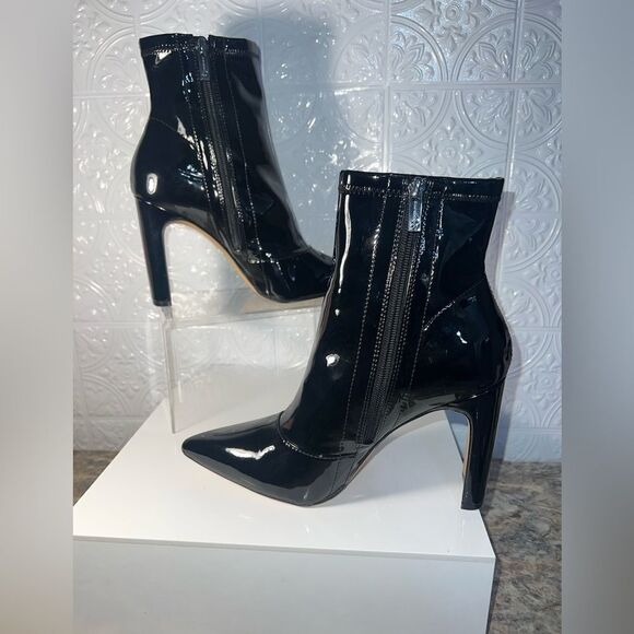 NWOB Jessica Simpson Patent Leather Ankle Boots - Picture 2 of 5